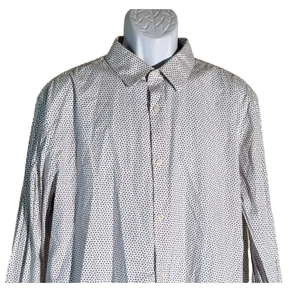 PERRY ELLIS Men's Long Sleeve Button Down Stretch Shirt White XXL - Picture 2 of 6
